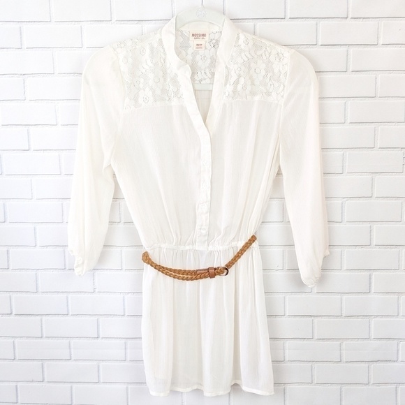 Mossimo Supply Co. Tops - Mossimo Supply Co Cream Belted Tunic size XS women